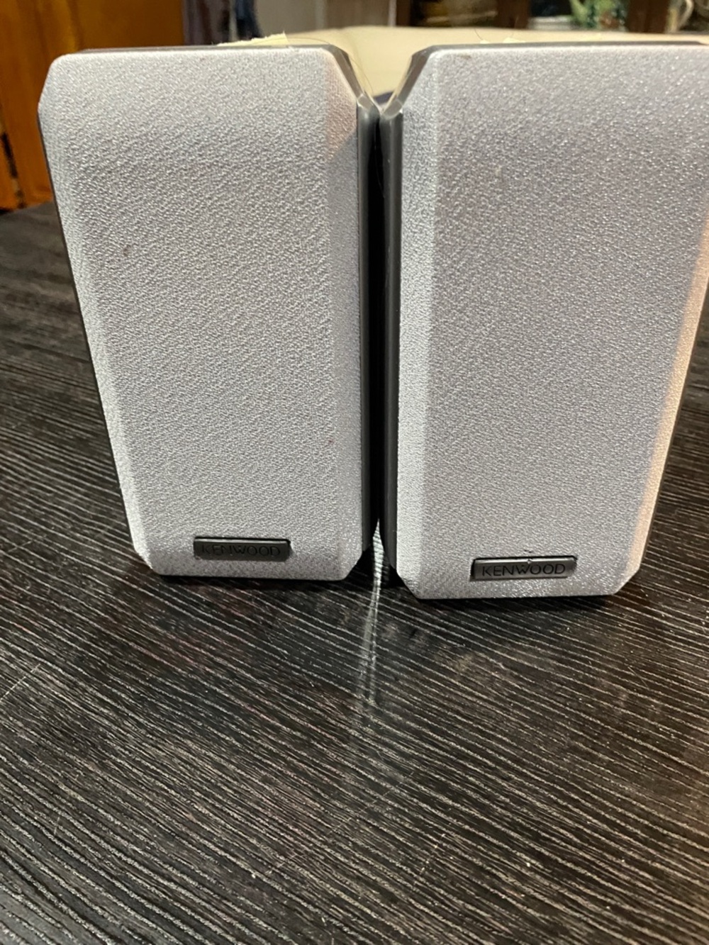 Kenwood Silver-Gray Compact Wall Speakers